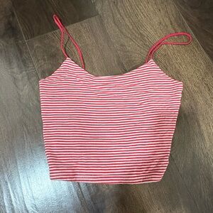 PacSun Red and White Striped Camisole
